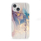 Pink and Blue Marble iPhone 13 Mini Clear Bumper Case