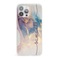 Pink and Blue Marble iPhone 13 Pro Max Clear Bumper Case