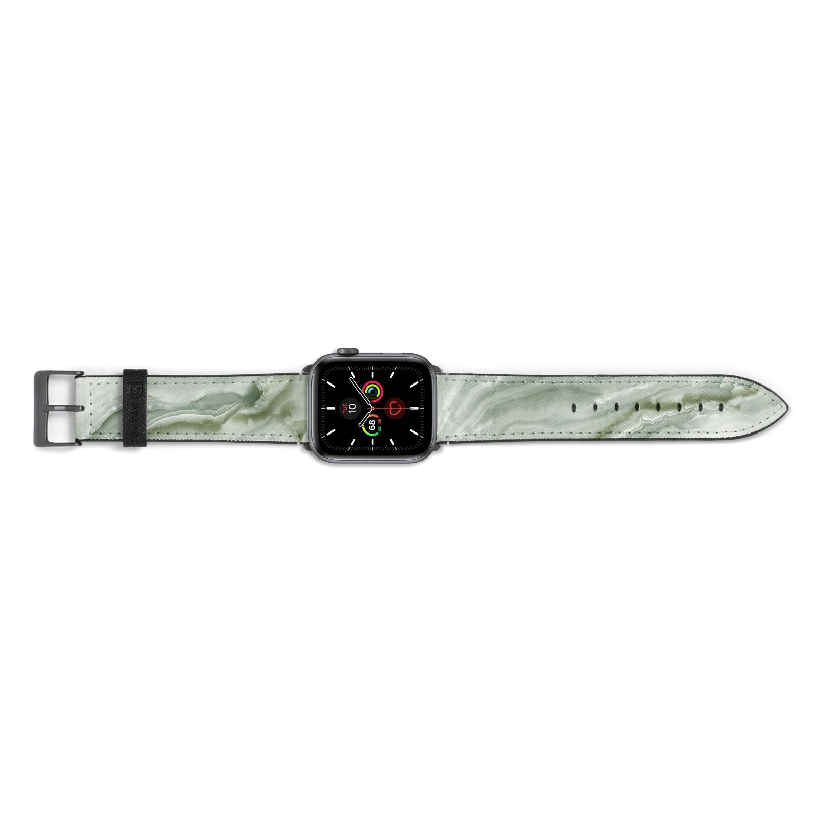 Pistachio Green Marble Apple Watch Strap Landscape Image Space Grey Hardware