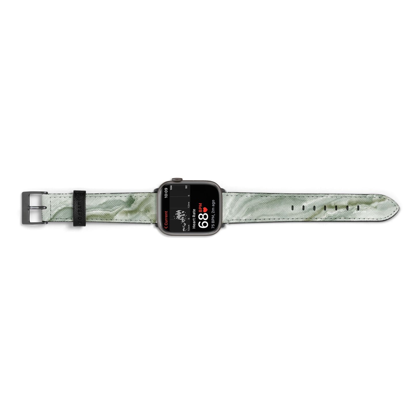 Pistachio Green Marble Apple Watch Strap Size 38mm Landscape Image Space Grey Hardware
