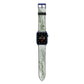 Pistachio Green Marble Apple Watch Strap with Blue Hardware