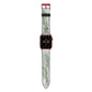 Pistachio Green Marble Apple Watch Strap with Red Hardware