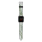 Pistachio Green Marble Apple Watch Strap with Silver Hardware