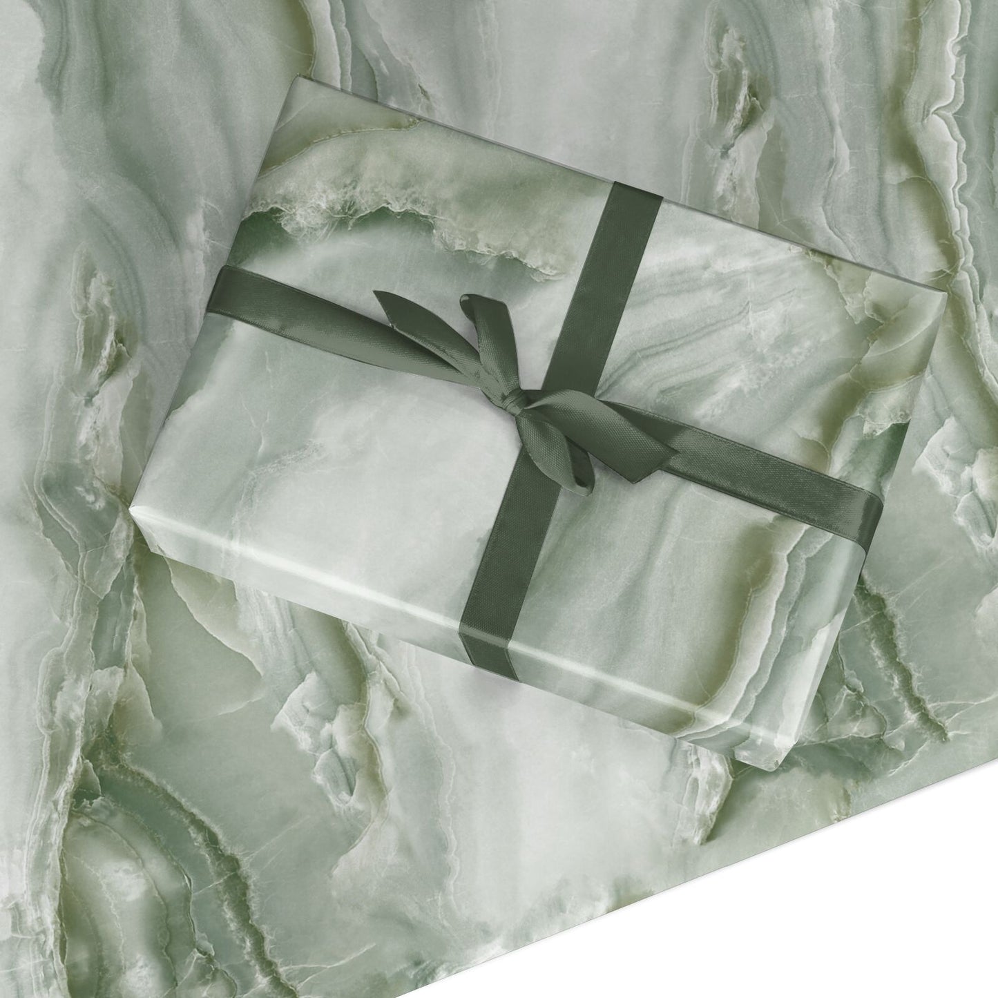 Pistachio Green Marble Custom Wrapping Paper