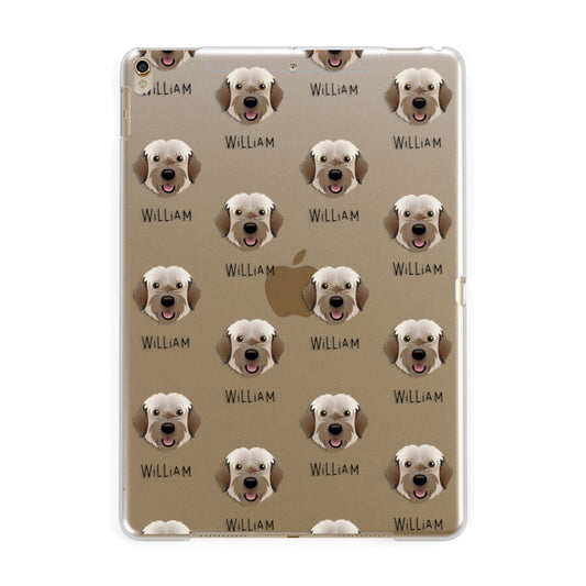 Portuguese Water Dog Icon with Name Apple iPad Gold Case