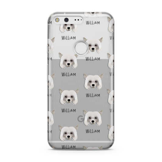 Powderpuff Chinese Crested Icon with Name Google Pixel Case