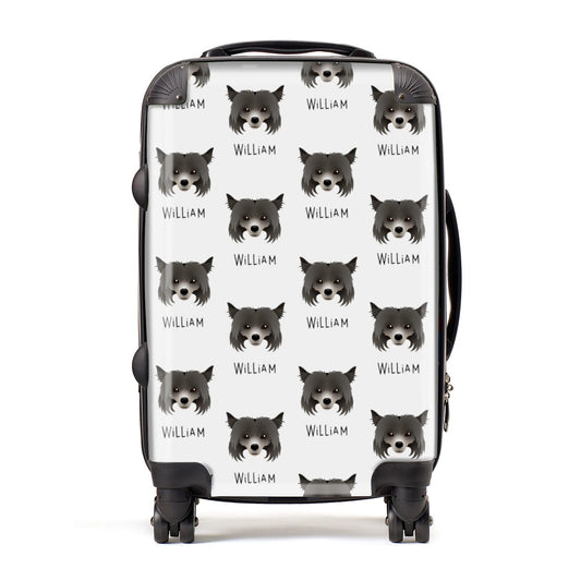 Powderpuff Chinese Crested Icon with Name Suitcase