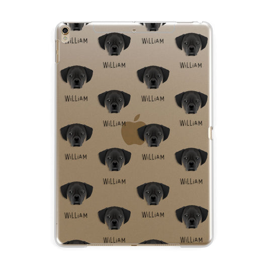 Puggle Icon with Name Apple iPad Gold Case