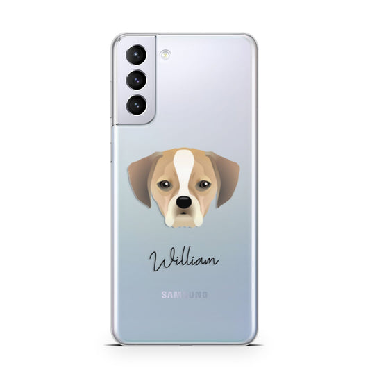 Puggle Personalised Samsung S21 Plus Phone Case