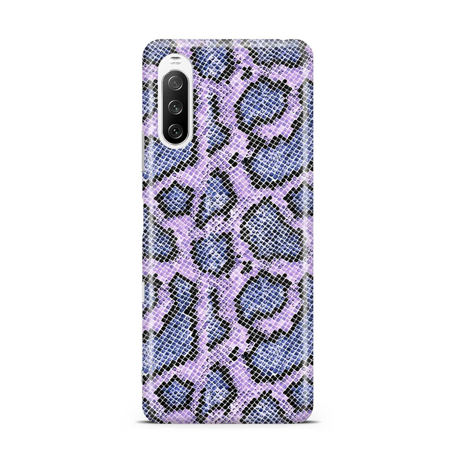 Purple And Blue Snakeskin Sony Xperia 10 III Case