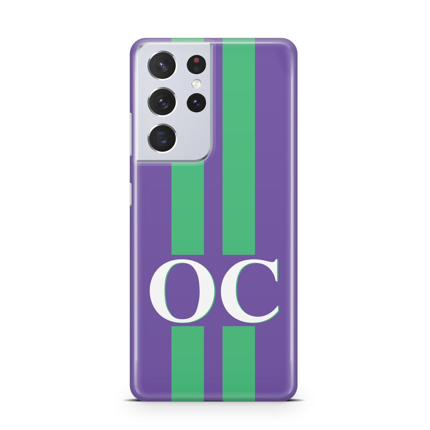 Purple Personalised Initials Samsung S21 Ultra Case