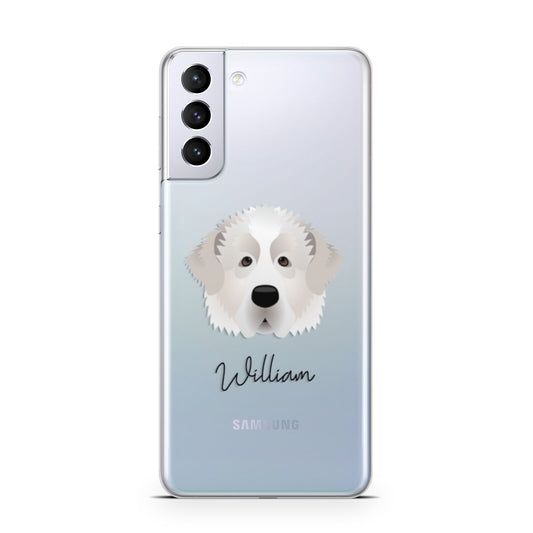 Pyrenean Mastiff Personalised Samsung S21 Plus Phone Case