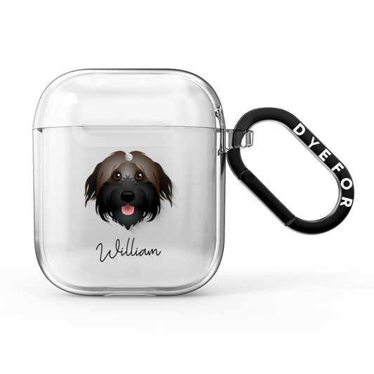 Pyrenean Shepherd Personalised AirPods Clear Case