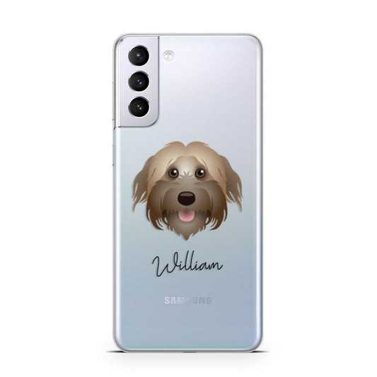 Pyrenean Shepherd Personalised Samsung S21 Plus Phone Case