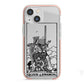 Queen of Swords Monochrome iPhone 13 Mini TPU Impact Case with Pink Edges