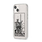 Queen of Swords Monochrome iPhone 14 Clear Tough Case Starlight Angled Image