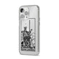 Queen of Swords Monochrome iPhone 14 Pro Max Clear Tough Case Silver Angled Image