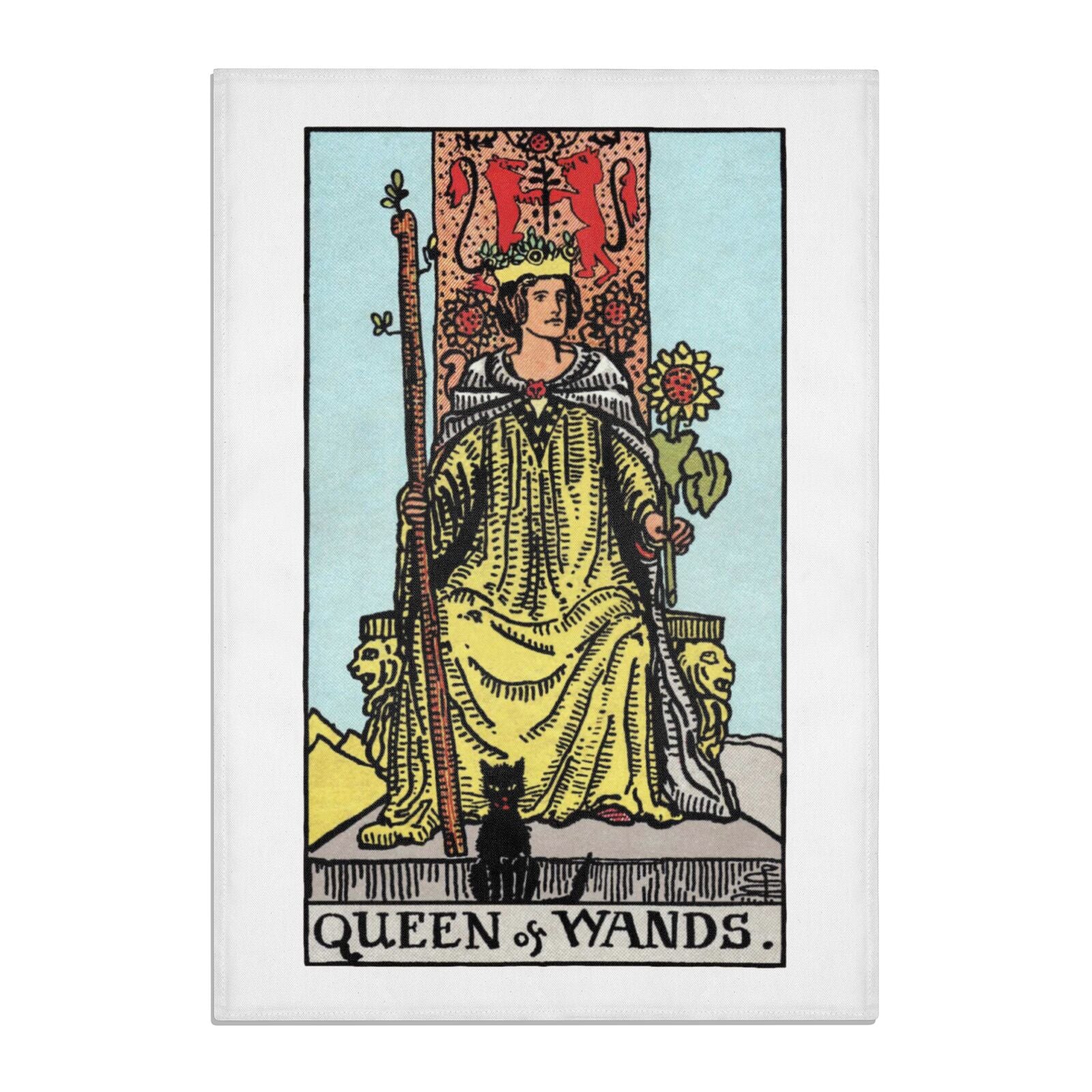 udføre kom sammen tuberkulose Queen of Wands Tarot Card Tea Towel – Dyefor