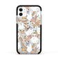 Rainbow Ghost Apple iPhone 11 in White with Black Impact Case