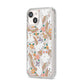 Rainbow Ghost iPhone 14 Clear Tough Case Starlight Angled Image