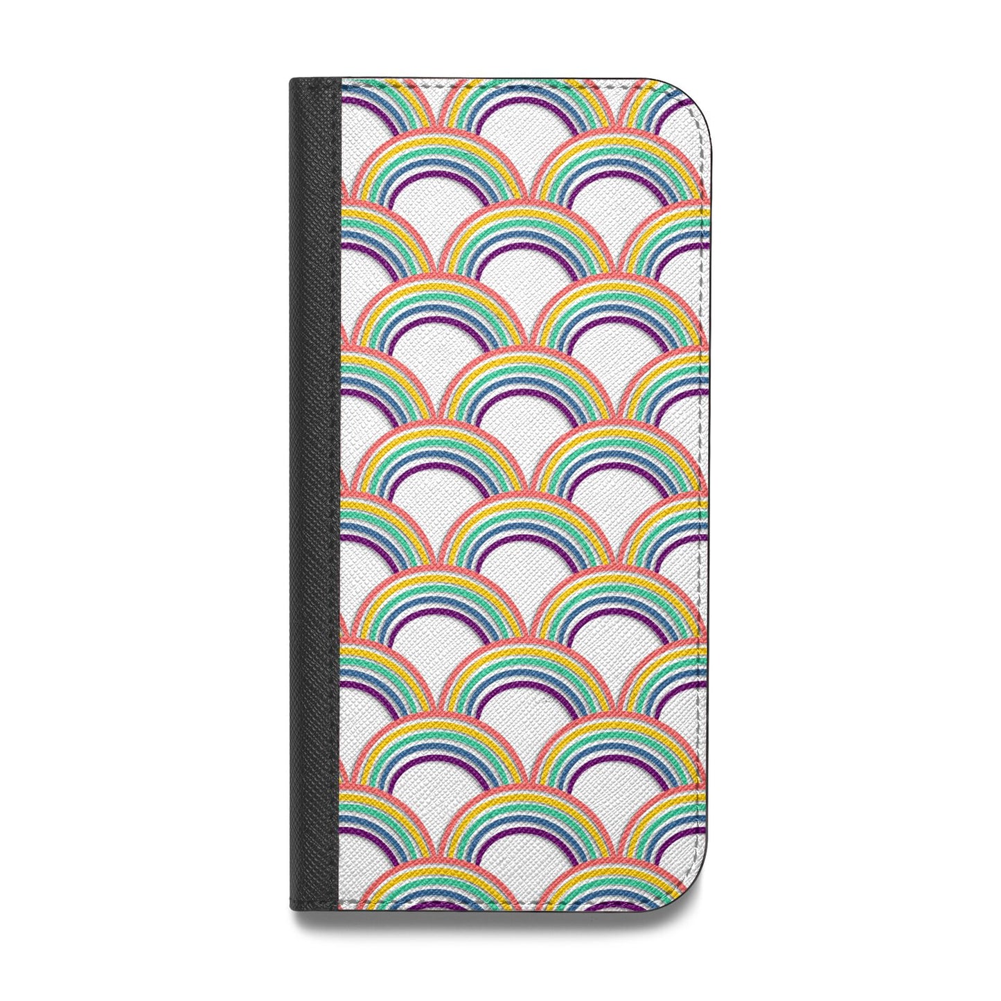 Rainbow Pattern Vegan Leather Flip Samsung Case