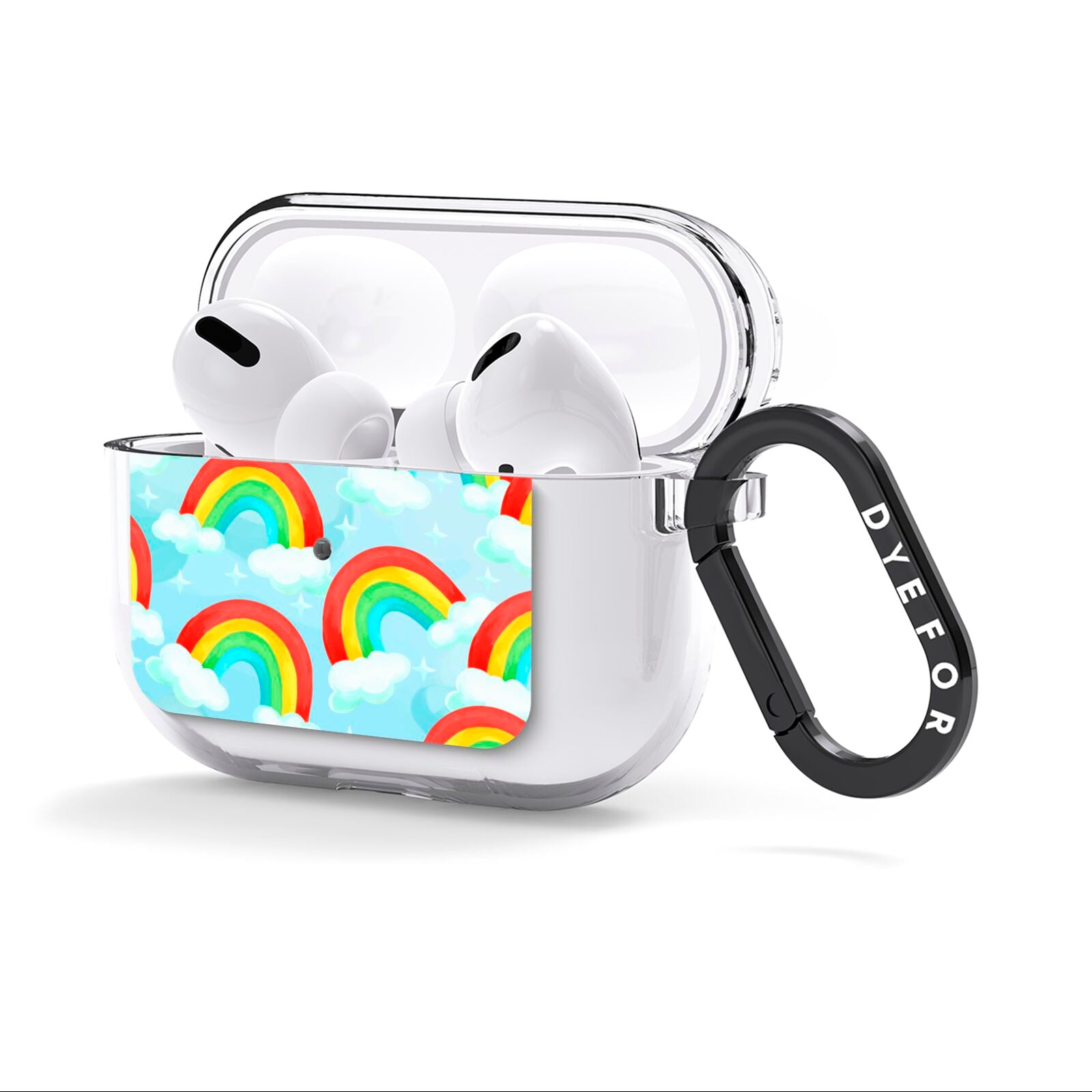 Rainbow Sky AirPods Clear Case 3rd Gen Side Image