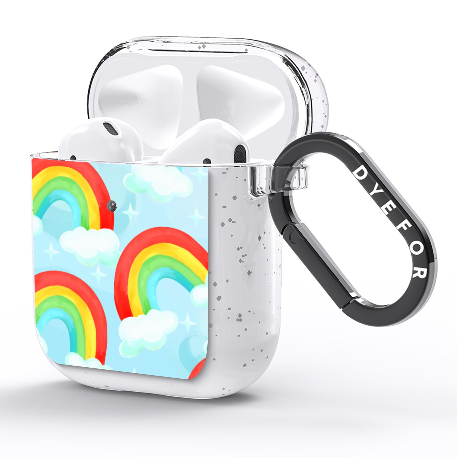 Rainbow Sky AirPods Glitter Case Side Image