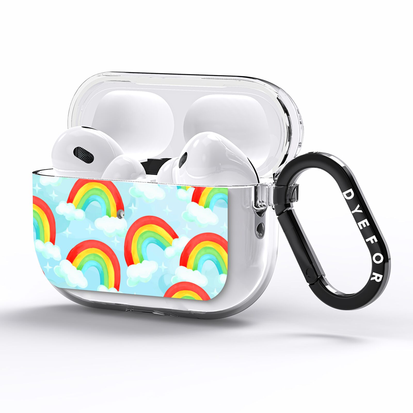 Rainbow Sky AirPods Pro Clear Case Side Image