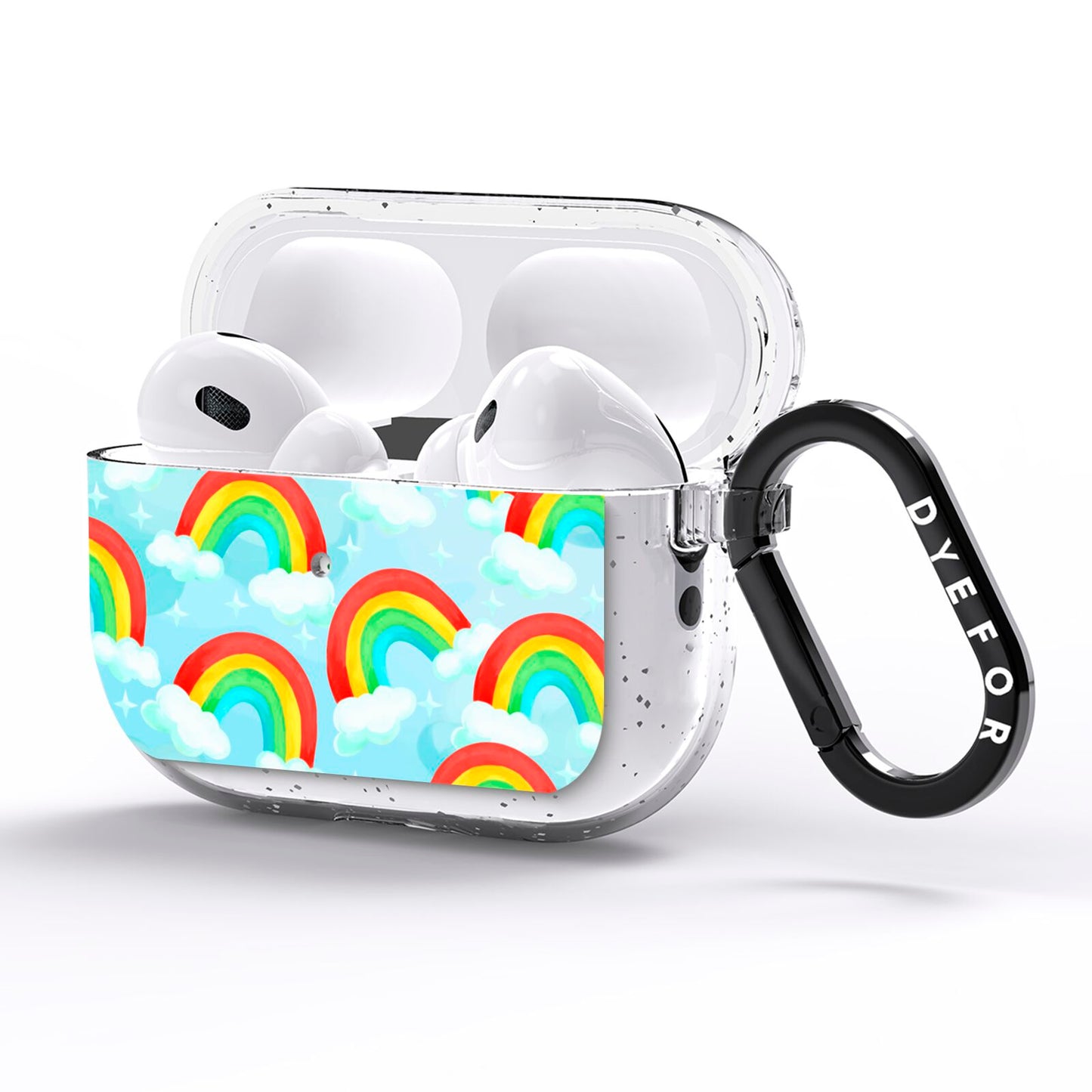 Rainbow Sky AirPods Pro Glitter Case Side Image
