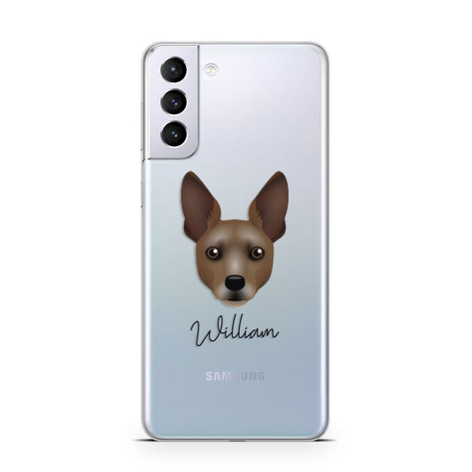 Rat Terrier Personalised Samsung S21 Plus Phone Case