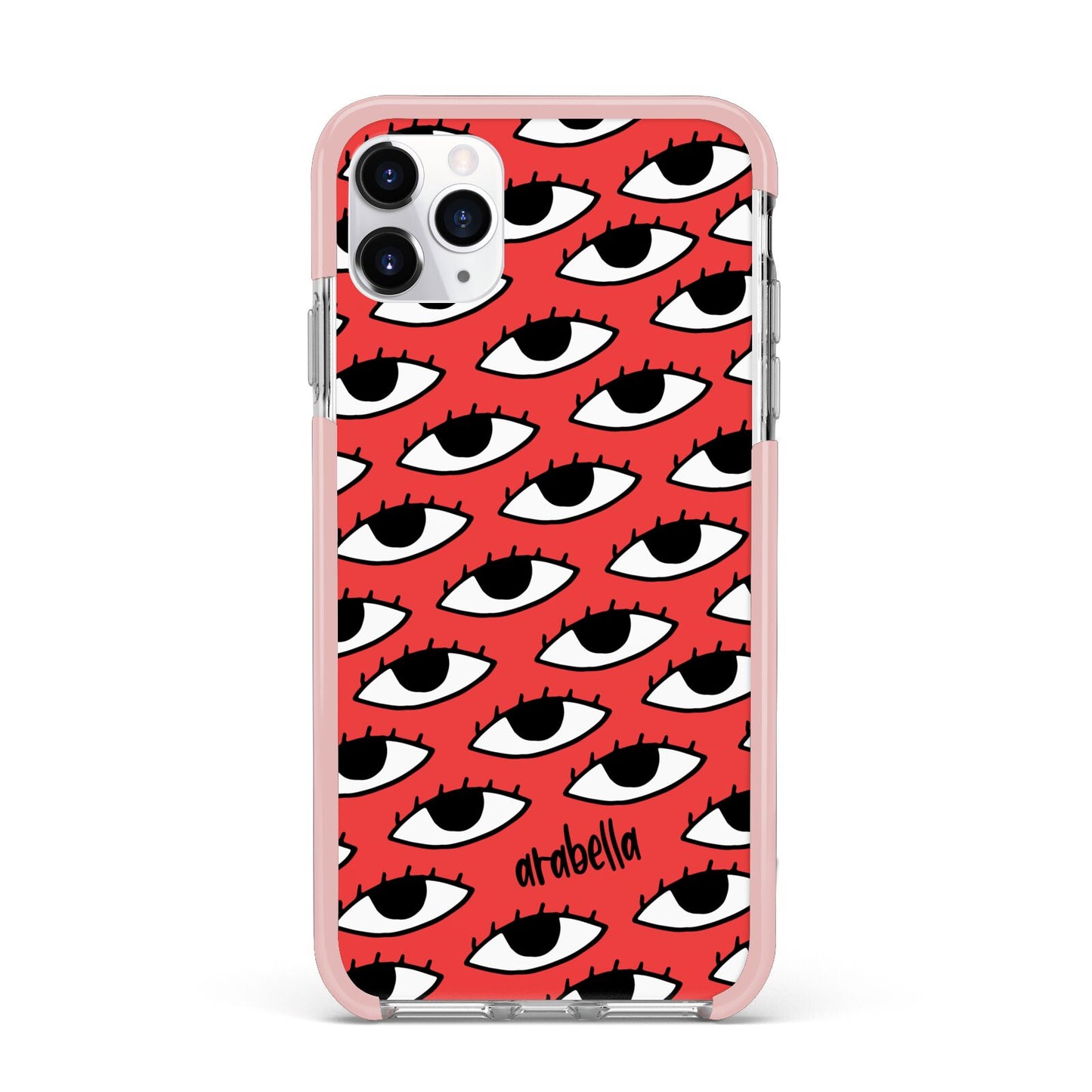Red Eyes Custom iPhone 11 Pro Max Impact Pink Edge Case