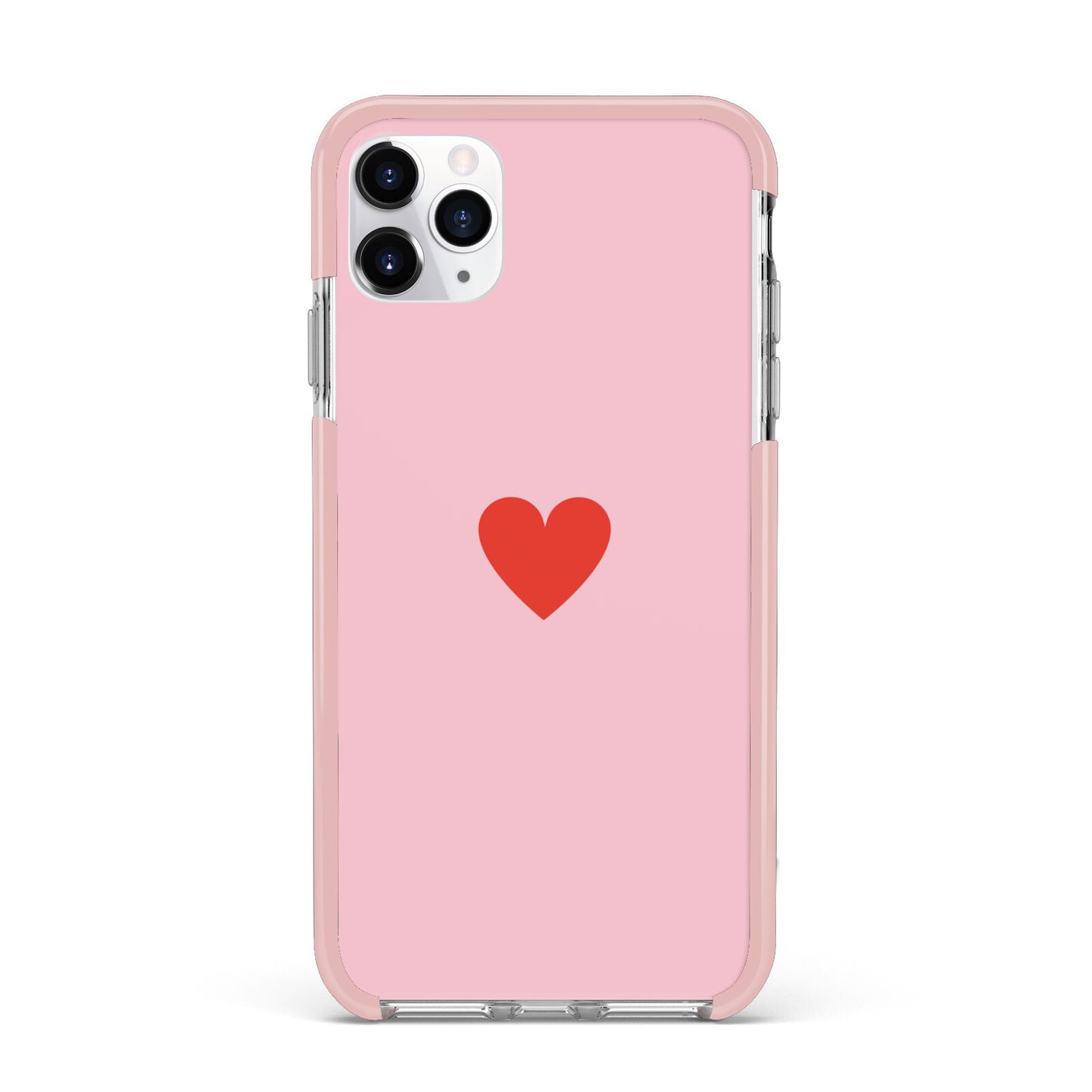 Red Heart iPhone 11 Pro Max Impact Pink Edge Case