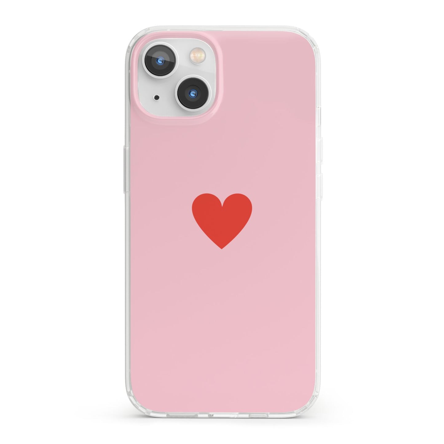 Red Heart iPhone 13 Clear Bumper Case