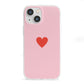 Red Heart iPhone 13 Mini Clear Bumper Case