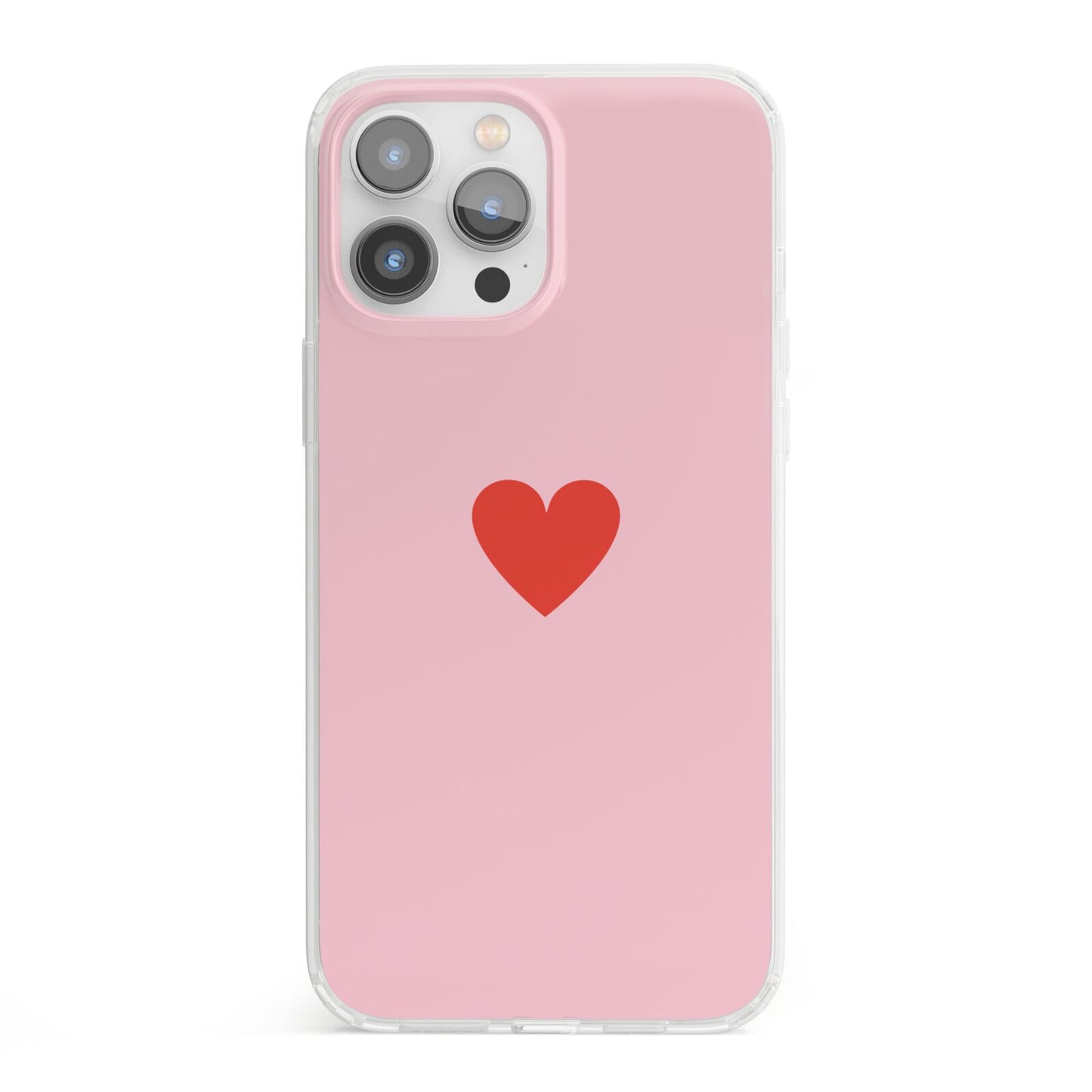 Red Heart iPhone 13 Pro Max Clear Bumper Case
