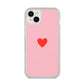 Red Heart iPhone 14 Plus Clear Tough Case Starlight