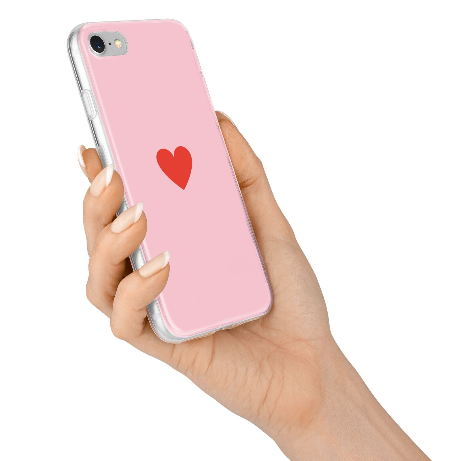Red Heart iPhone 7 Bumper Case on Silver iPhone Alternative Image