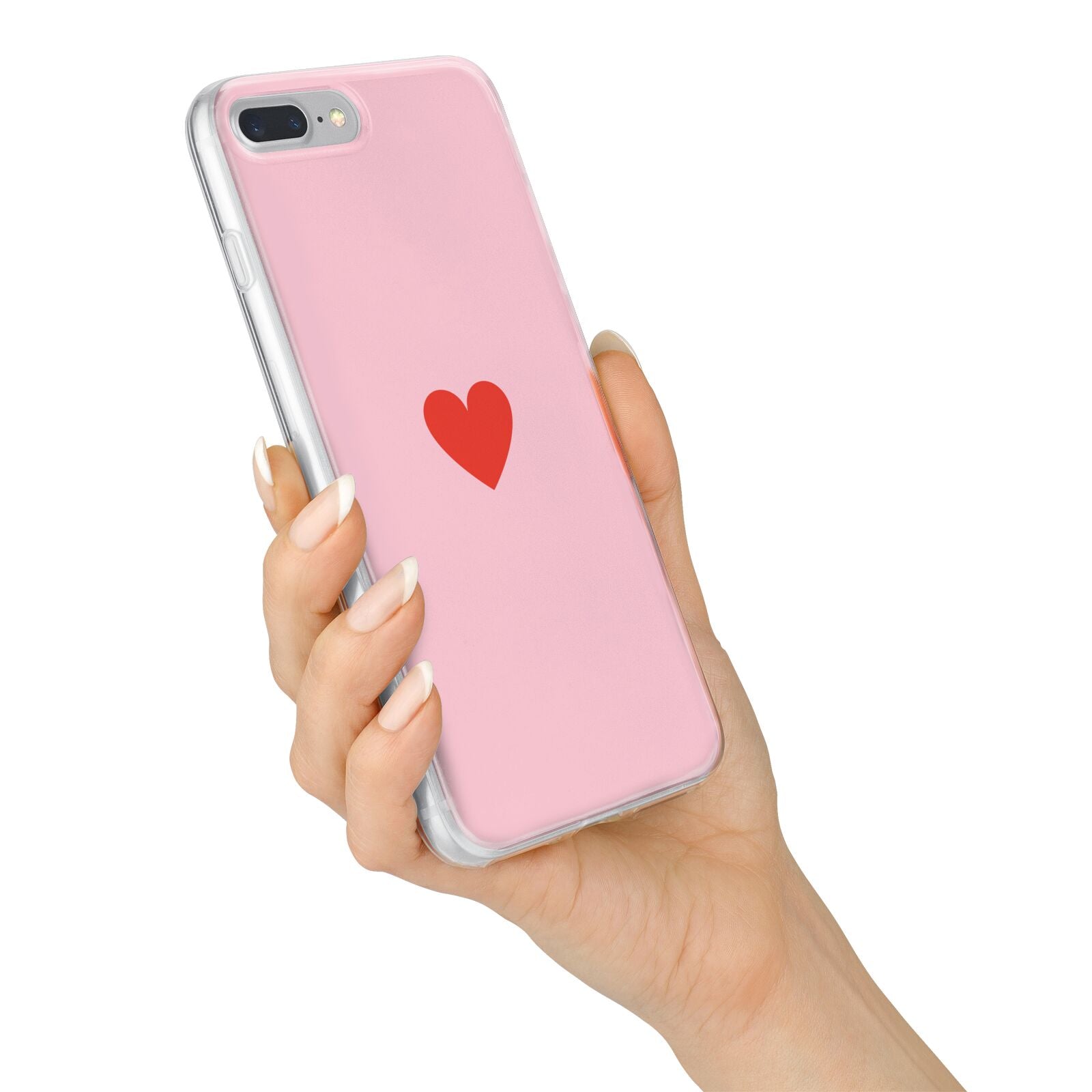 Red Heart iPhone 7 Plus Bumper Case on Silver iPhone Alternative Image