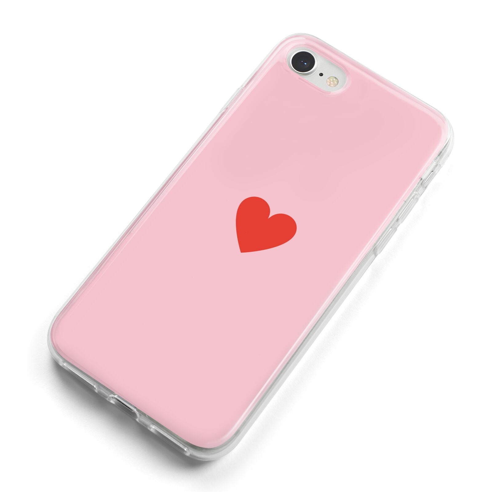 Red Heart iPhone 8 Bumper Case on Silver iPhone Alternative Image