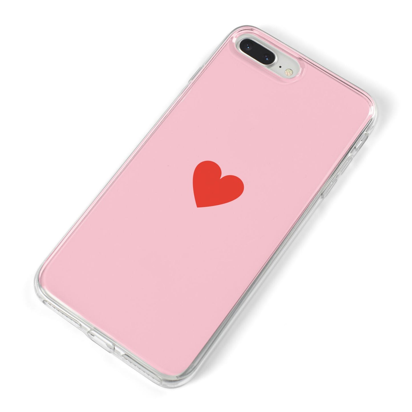Red Heart iPhone 8 Plus Bumper Case on Silver iPhone Alternative Image