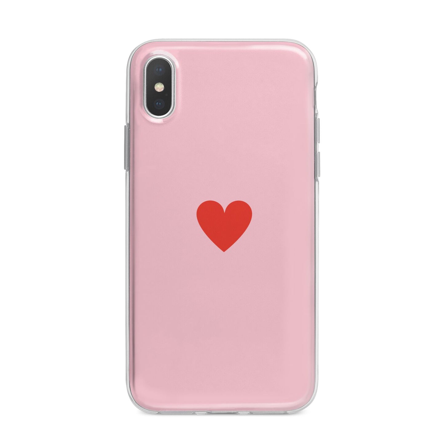 Red Heart iPhone X Bumper Case on Silver iPhone Alternative Image 1