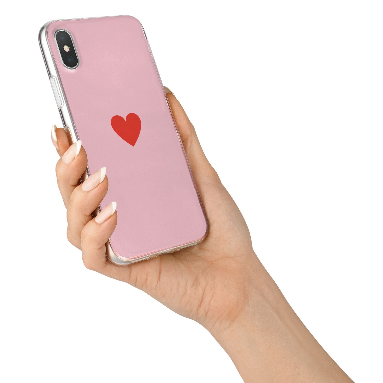 Red Heart iPhone X Bumper Case on Silver iPhone Alternative Image 2