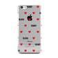 Red Hearts with Couple s Names Apple iPhone 5c Case