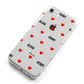 Red Hearts with Couple s Names iPhone 8 Bumper Case on Silver iPhone Alternative Image