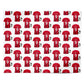 Red Personalised Football Shirt Name Number Personalised Wrapping Paper Alternative