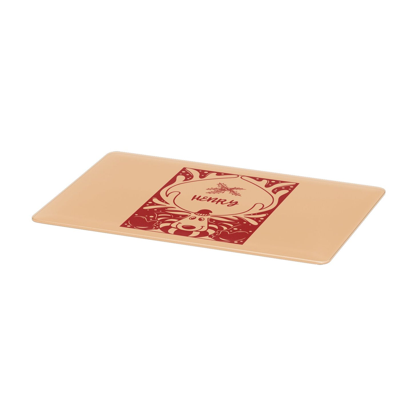 Red Personalised Rudolph Apple MacBook Case Only