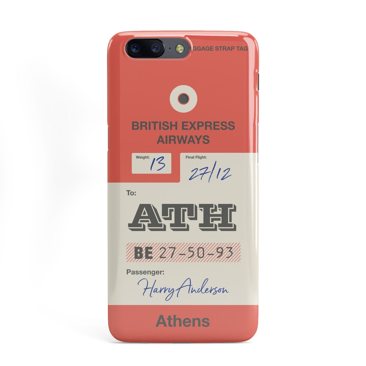 Red Vintage Baggage Tag OnePlus Case