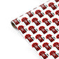 Red and Black Stripes Personalised Football Shirt Personalised Gift Wrap