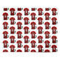 Red and Black Stripes Personalised Football Shirt Personalised Wrapping Paper Alternative