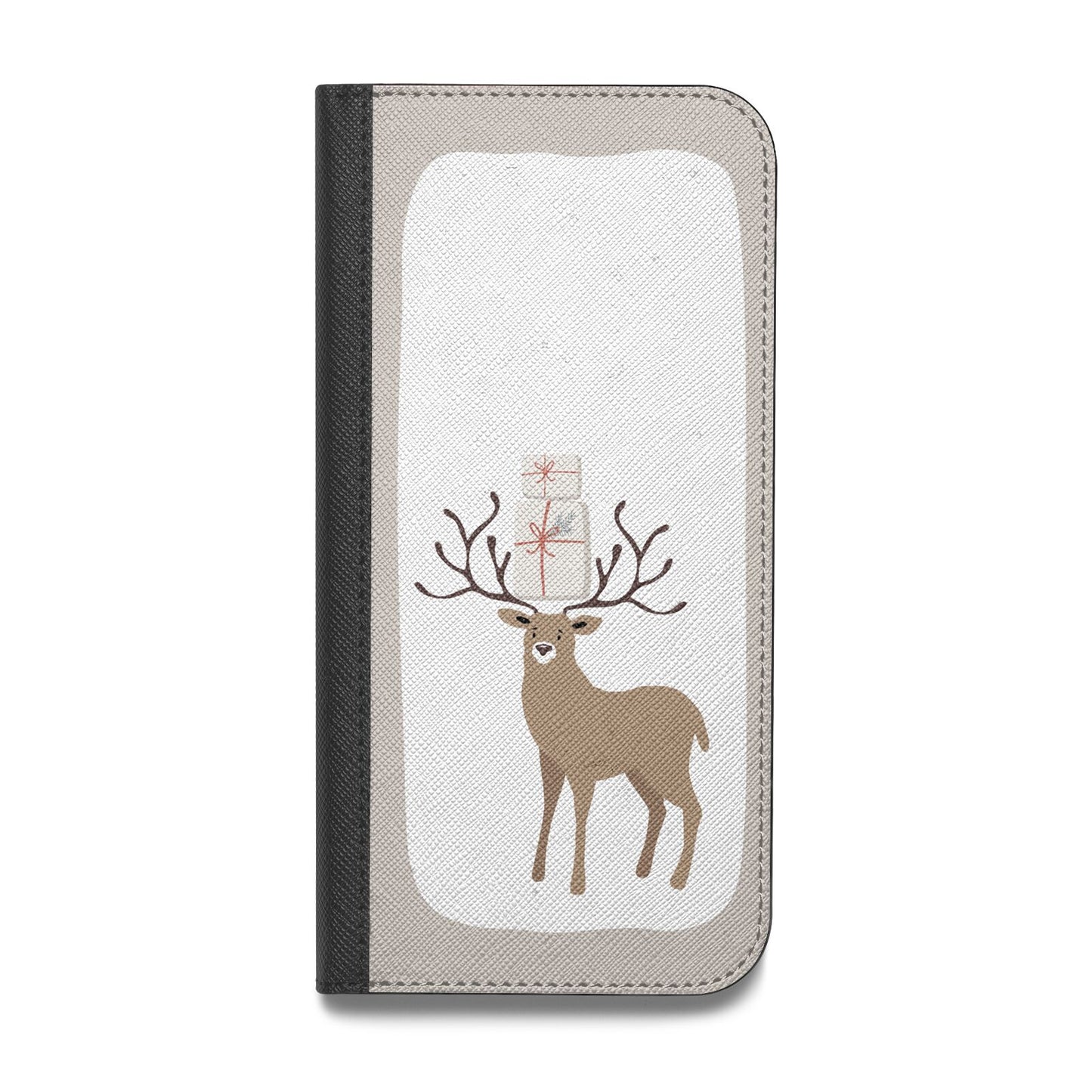 Reindeer Presents Vegan Leather Flip Samsung Case